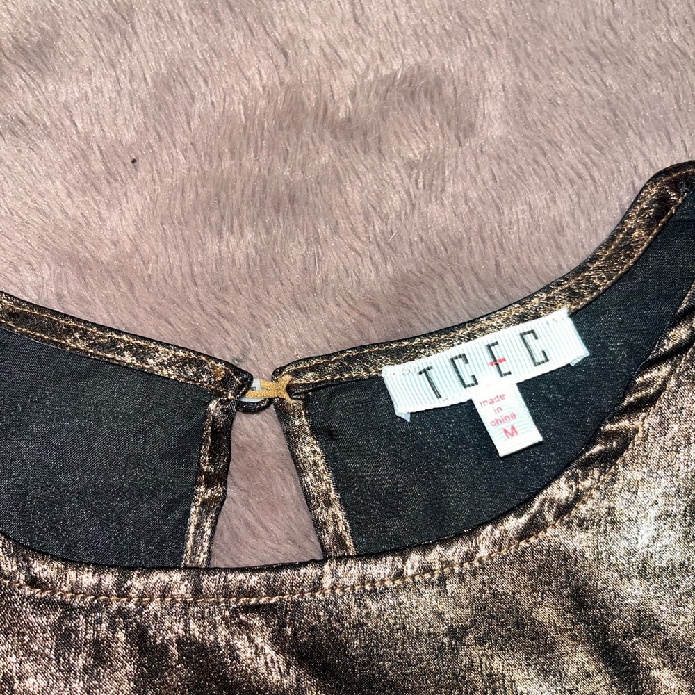 TCEC Shimmering Gold Blouse
